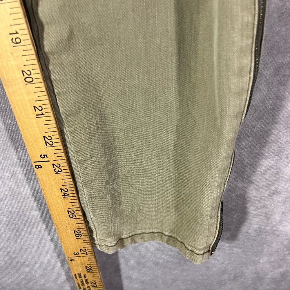 Anthropologie Pilcro Serif Pants Womens 31 Light Green Zip Ankles & Pockets Boho - Picture 8 of 9